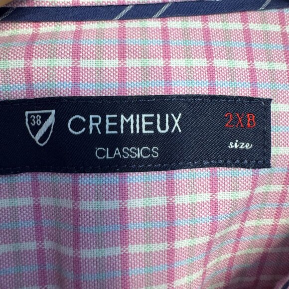 Cremieux Plaid Camp Shirt Mens SIze 2XB‎ Cotton Short Sleeve Button Up Casual - Picture 4 of 7